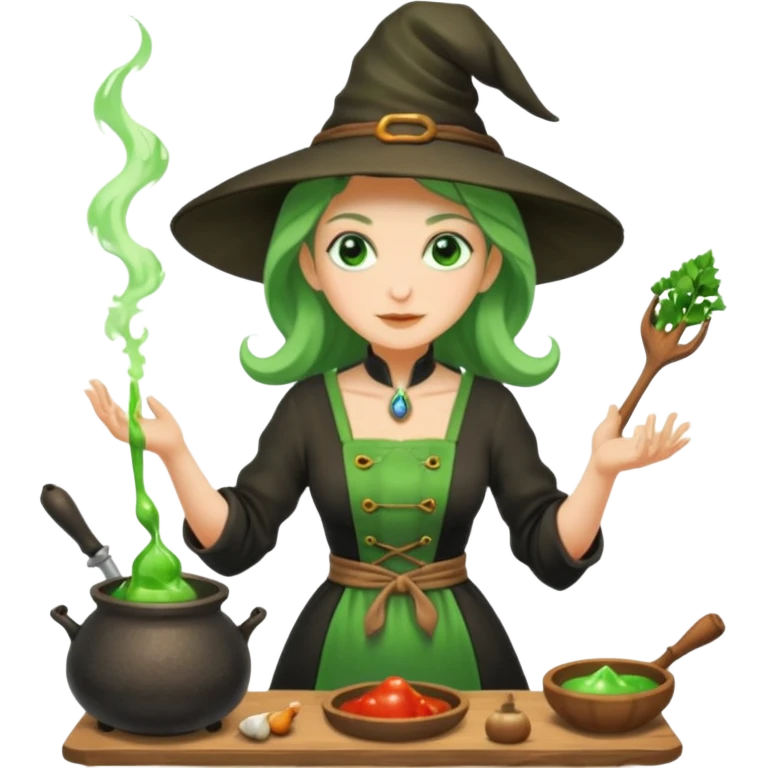 green witch cooking potion emoji