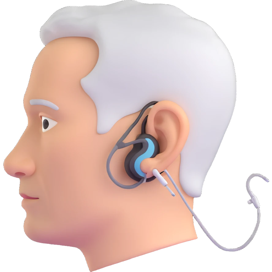 man with hearing aid emoji