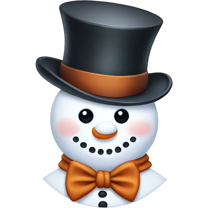 Snowman with top hat emoji