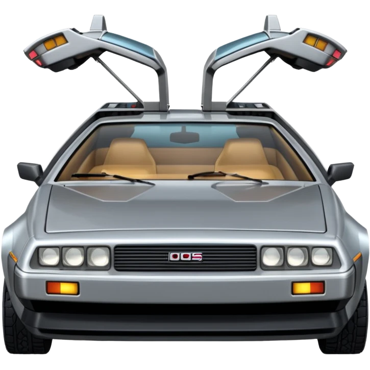 Delorean time machine emoji