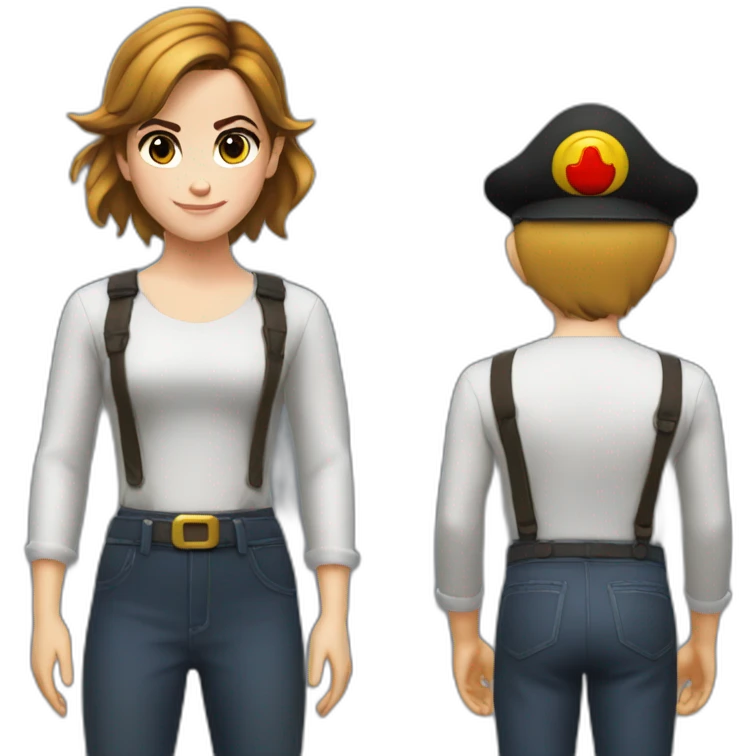 Emma Watson qui joue à Mario emoji