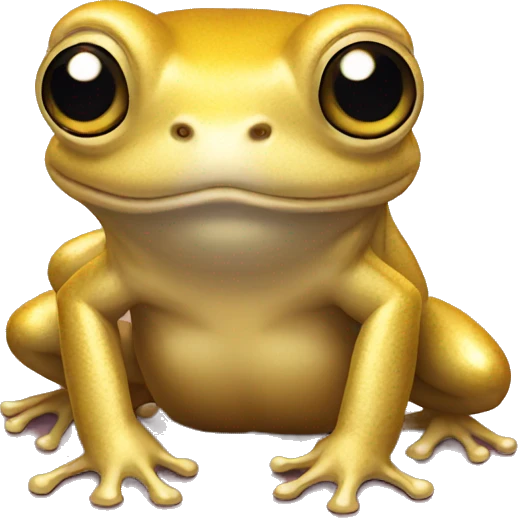 Golden frog with inshot emoji