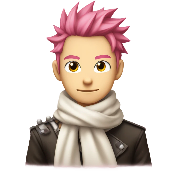 natsu dragneel white scarf emoji