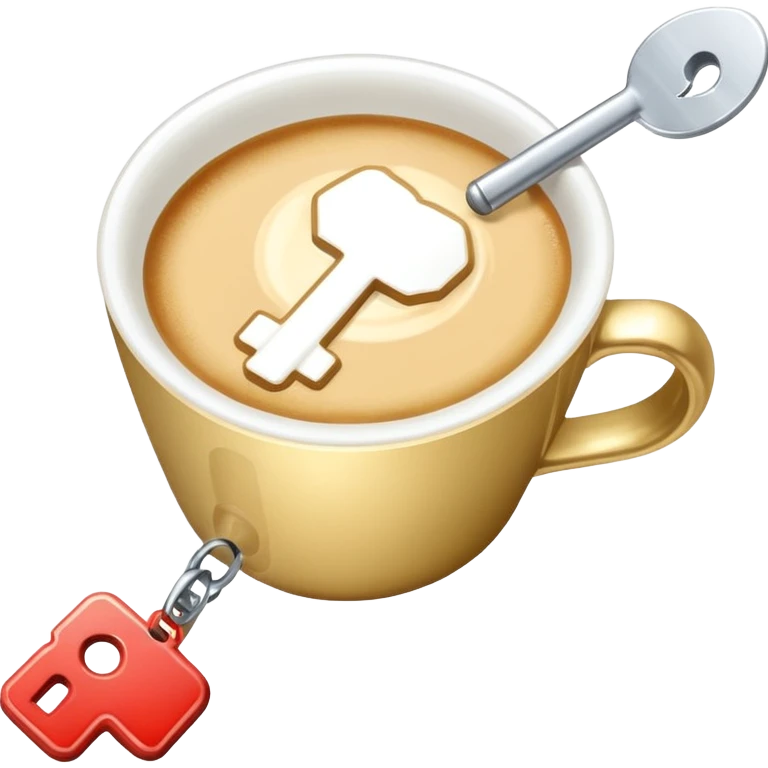 flat white key emoji