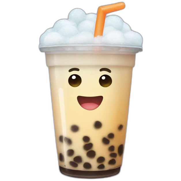 snow bubble tea emoji