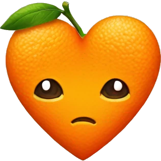 Orange heart  emoji