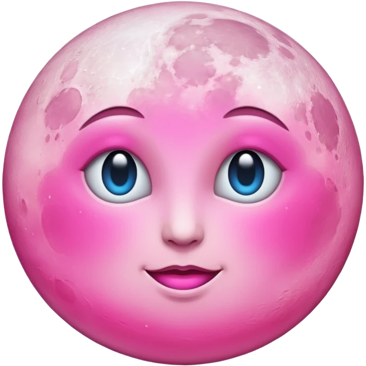 Moon pink  emoji