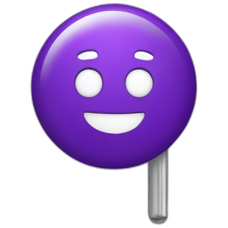 purple pin emoji