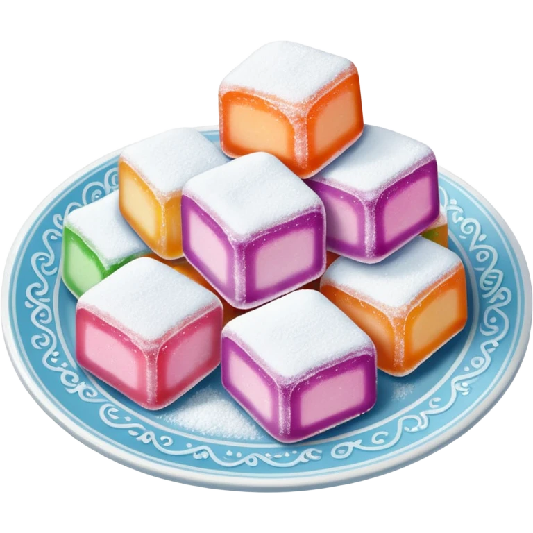 Turkish delight on plate emoji