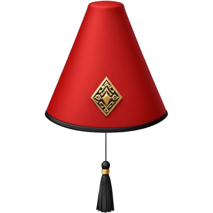 Fez rojo con borla negra emoji