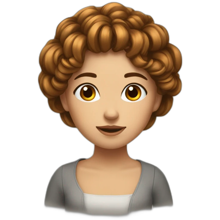 fille métisse cheveux lise marrons couronne emoji