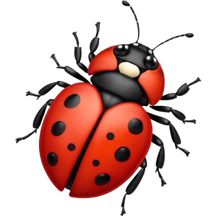 ladybug but the black dots are black hearts emoji