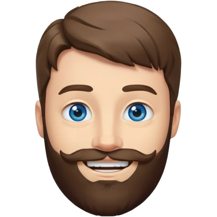 Mr Beast from YouTube with blue eyes and a beard emoji