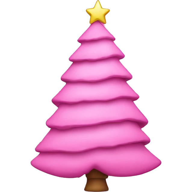 Pink Christmas tree emoji