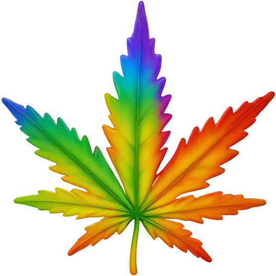 Rainbow marijuana leaf  emoji
