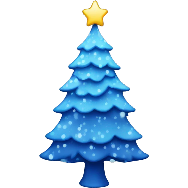 Blue Christmas tree emoji