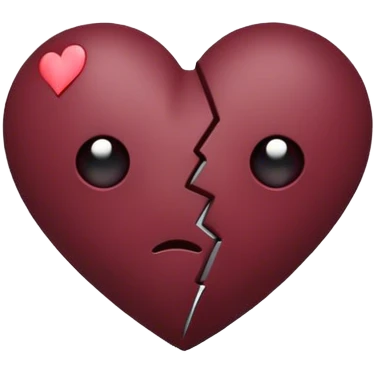 dark Burgundy broken heart emoji