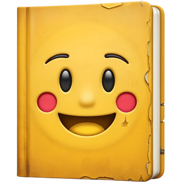A textbook with the title 'Emoji' written on the cover emoji