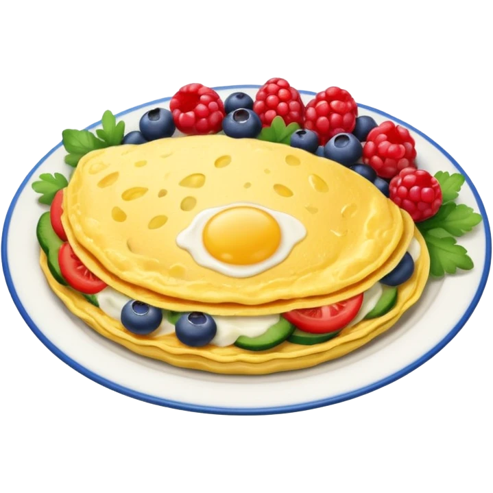 Omelet with vegetables + 1/2 cup berries emoji