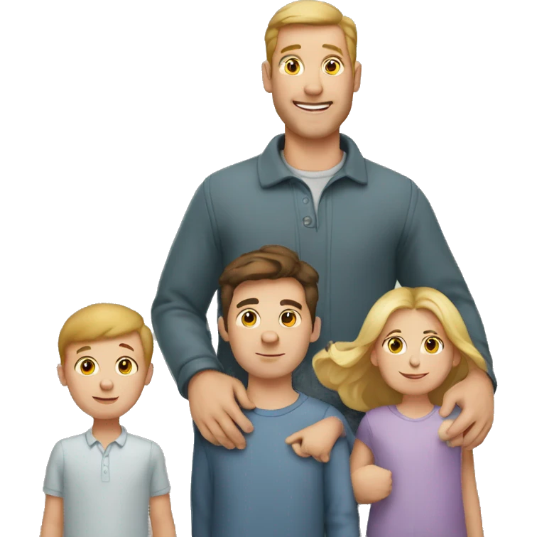 white Dad leaving family to get milk without kid emoji