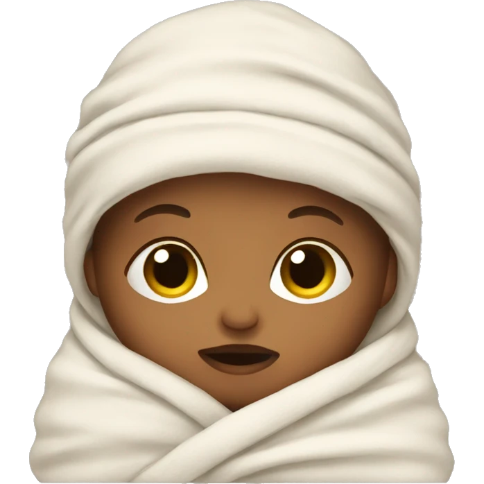 Swaddled baby emoji