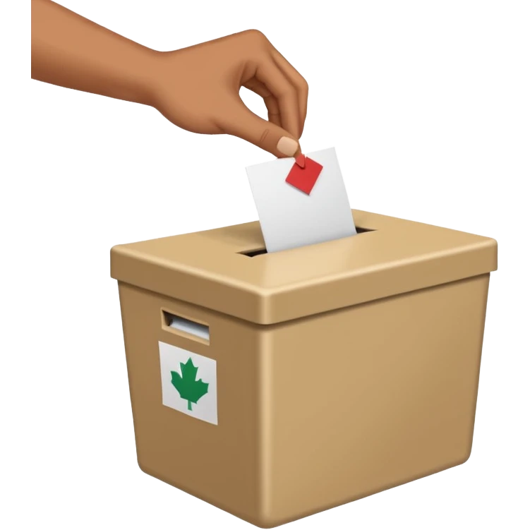 A neutral, generic symbolic image: A hand dropping a ballot paper into a simple, unmarked ballot box. on the ballot ‘Ja, aber’, ‘Nein, aber’,  emoji