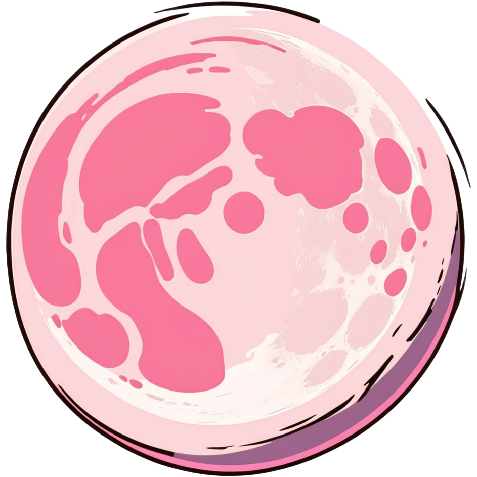 Pink full moon emoji