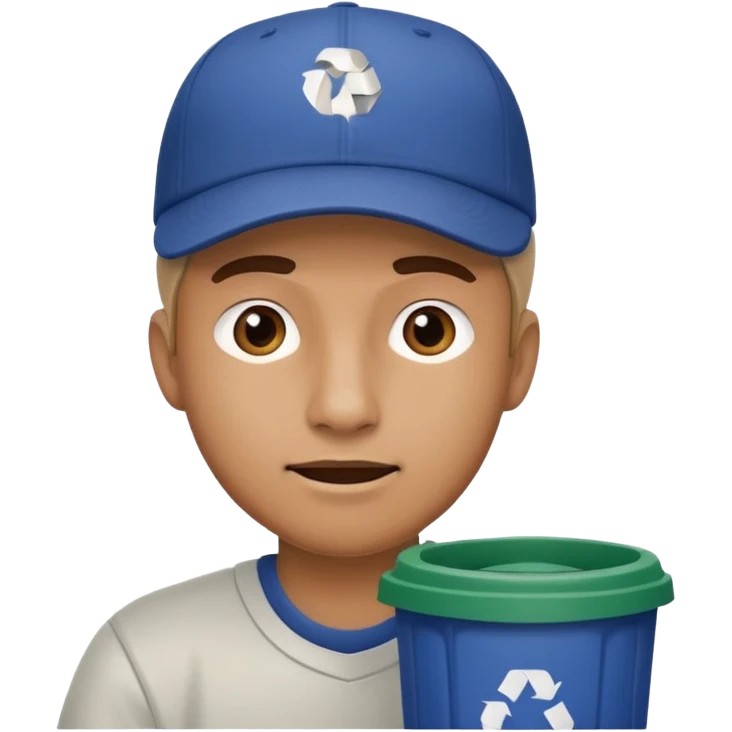 side view , man taking out the trash emoji