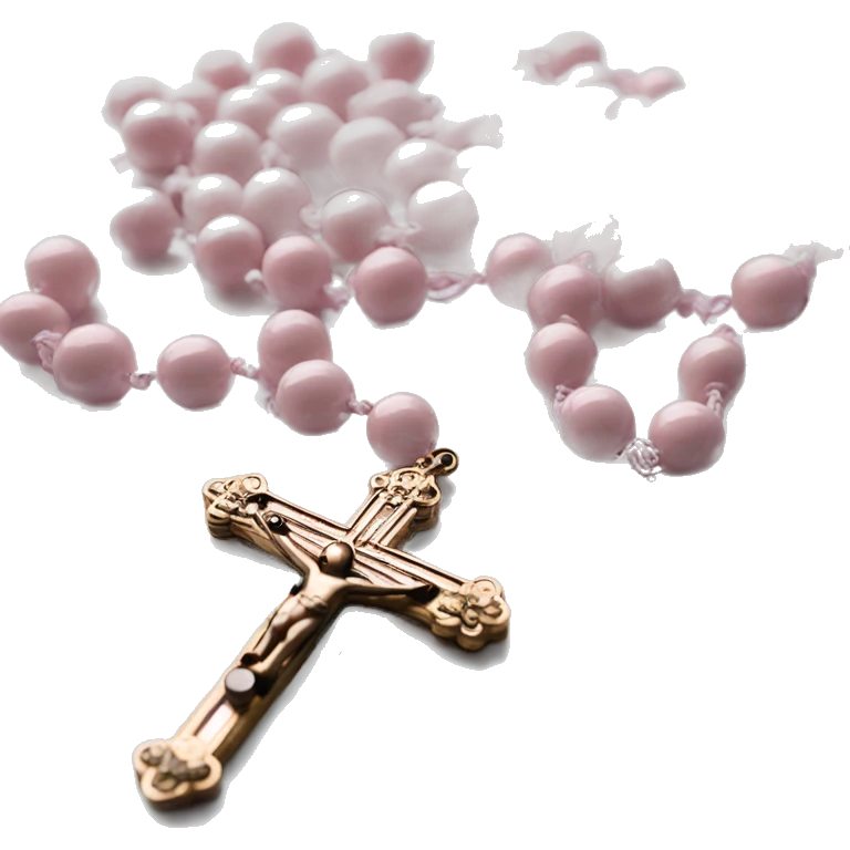 Light pink rosary emoji
