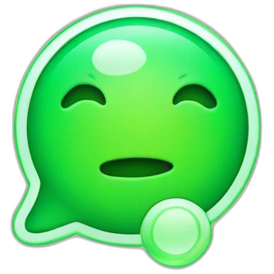green portal with imessage chat bubble emoji
