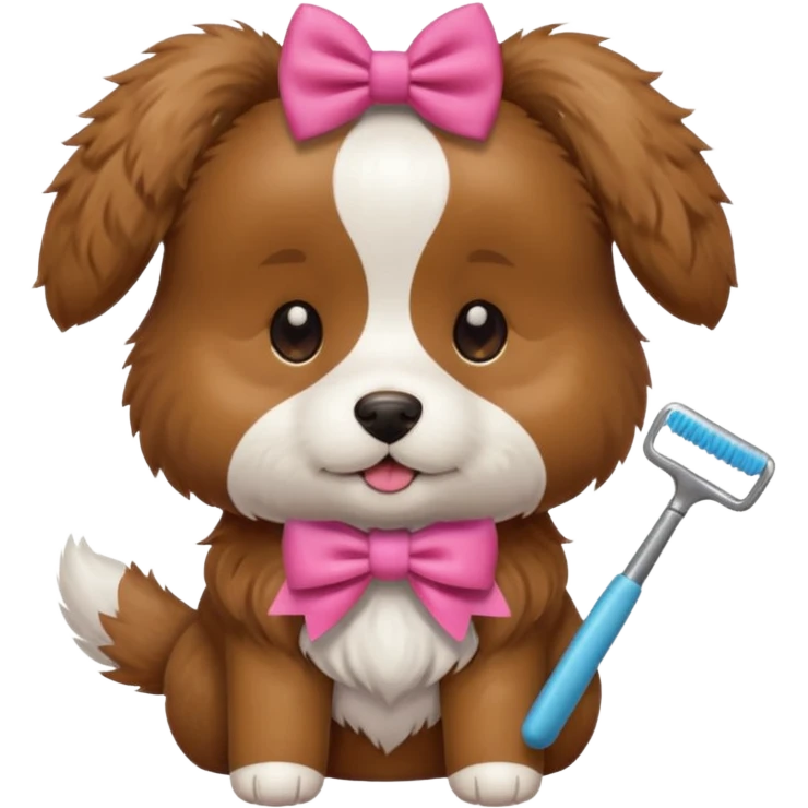 dog, dog bow, toy, grooming tool emoji