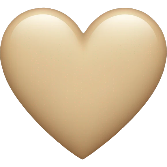 Beige heart emoji