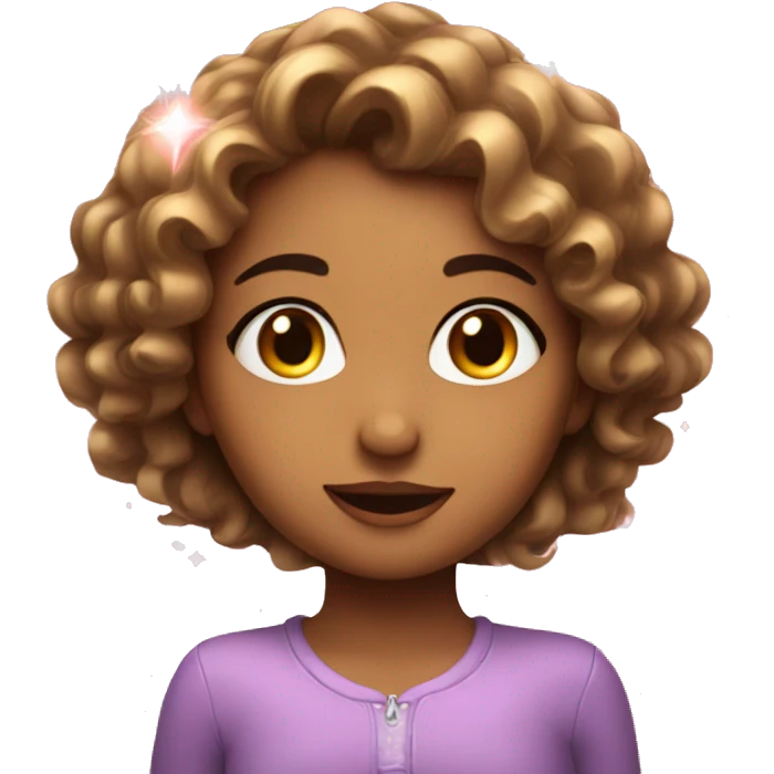 Girl in love with sparkles emoji