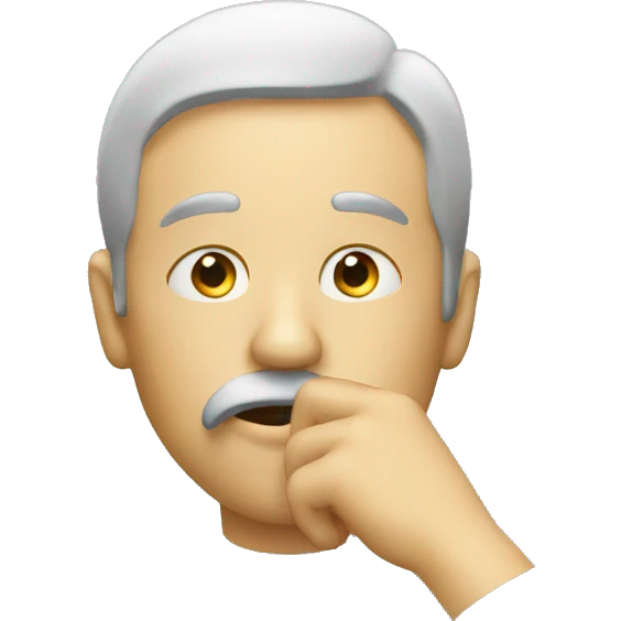 Man shush  emoji