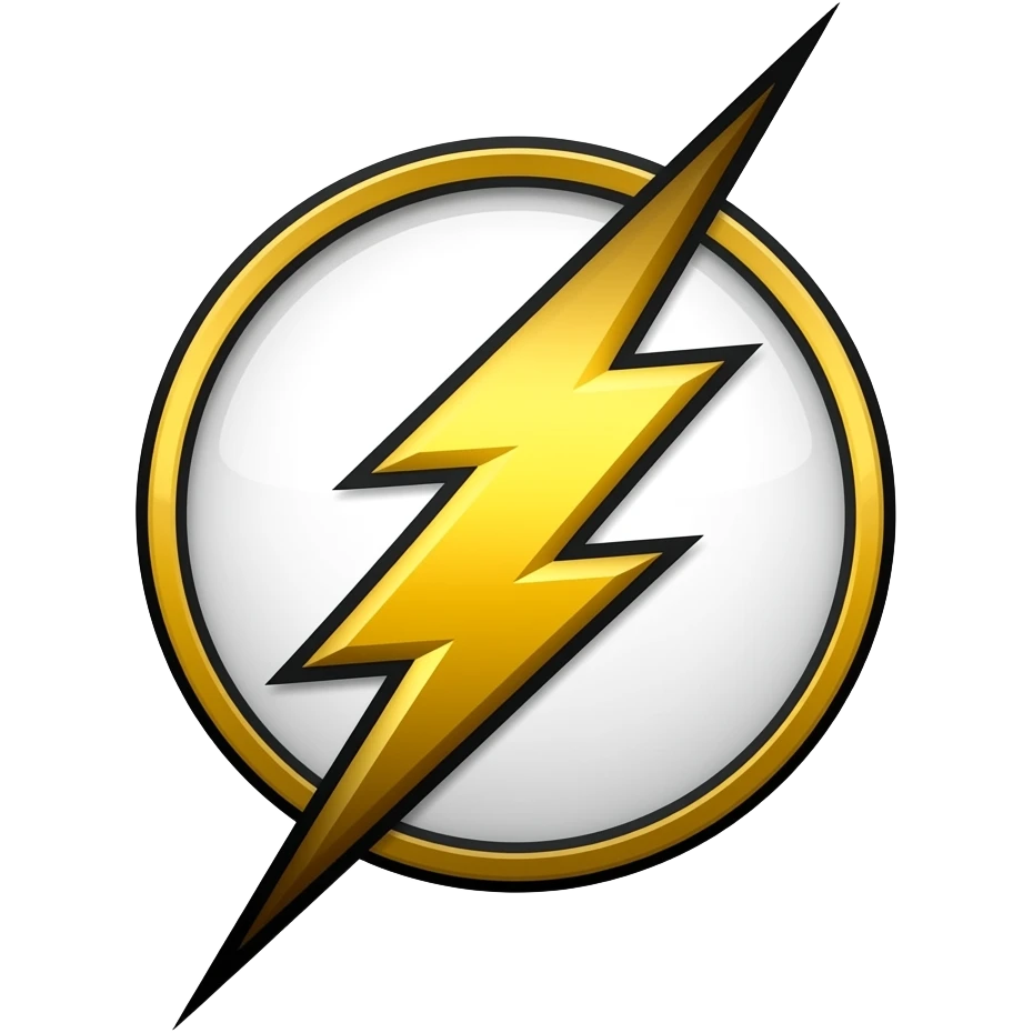 the flash logo emoji