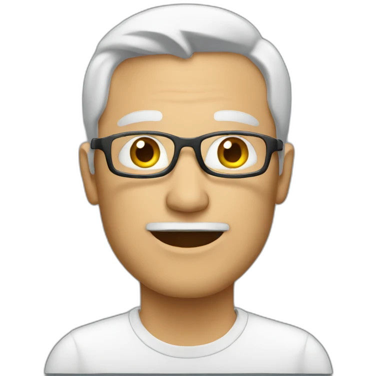 man has computer emoji