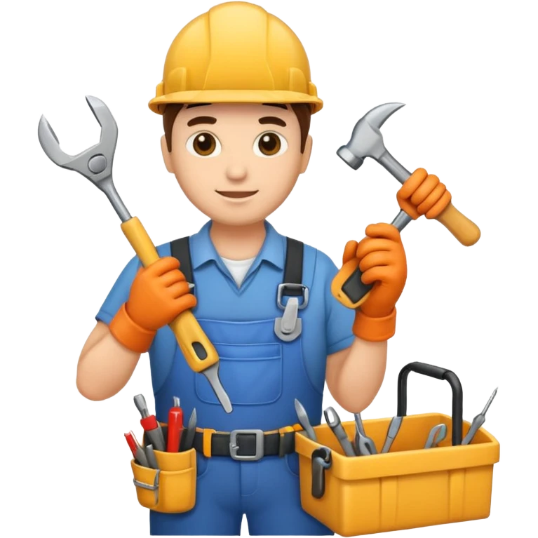 WORKER WITH REPAIR TOOLS emoji