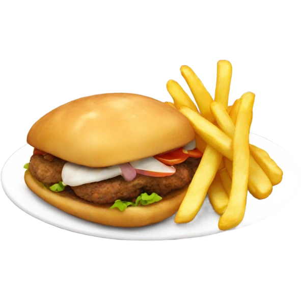 Kebab and chips  emoji