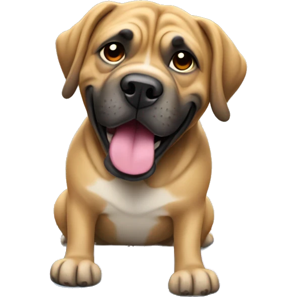 Mastiff dog surf boarding  emoji