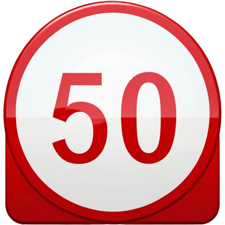 50 speed limit red uk emoji