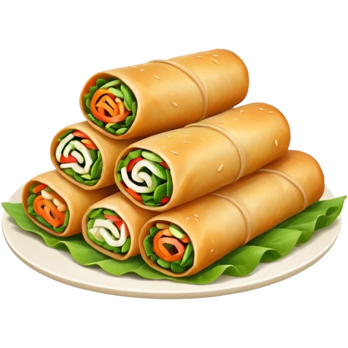 spring rolls vector make them look very real emoji