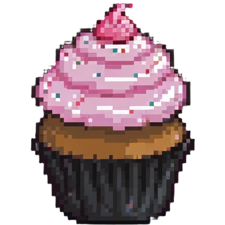 cupcake with pink icing emoji