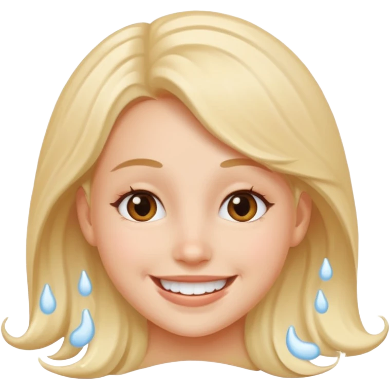 Girl Smiley face with semen all over it emoji