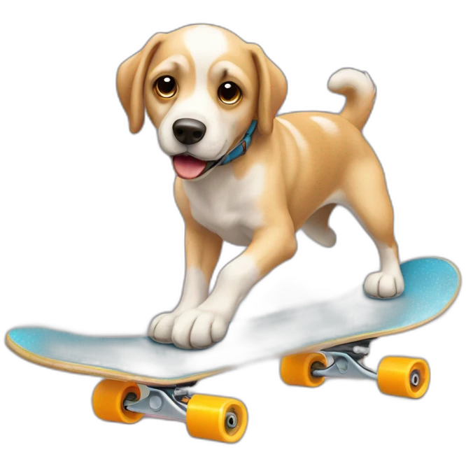 Chien sur un skate emoji