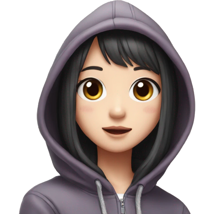 Blackpink jisoo wearing hoodie emoji
