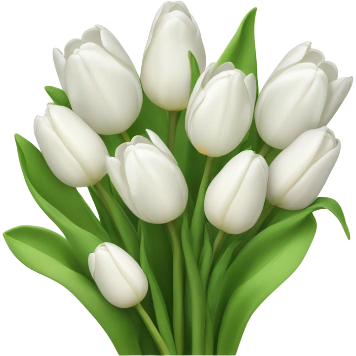 Bunch of white tulips emoji