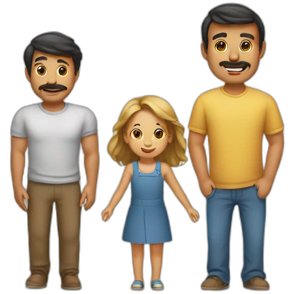 mama papa hijo hija rubios emoji