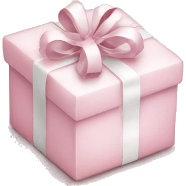 Light pink Christmas gifts under a white Christmas tree  emoji