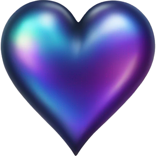 iridescent dark scale heart emoji