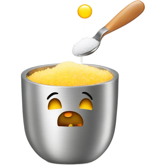 happy face heating up salt on a spoon with a lighter emoji
